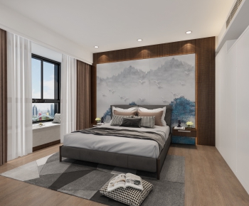 New Chinese Style Bedroom-ID:821226334