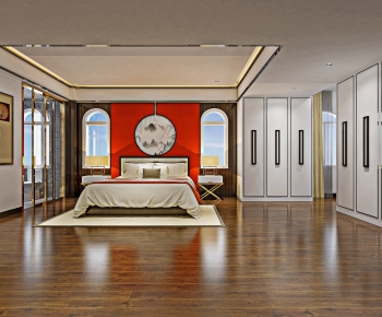 New Chinese Style Bedroom-ID:641274938