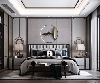 New Chinese Style Bedroom-ID:413165998