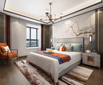 New Chinese Style Bedroom-ID:873169353