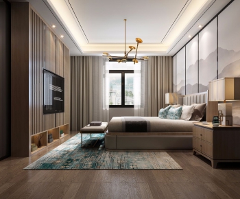 New Chinese Style Bedroom-ID:449434931
