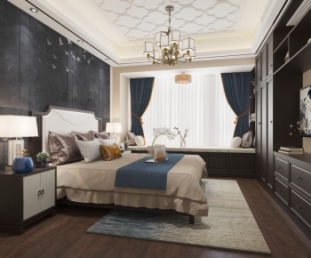 New Chinese Style Bedroom-ID:477544496