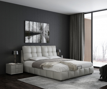 Modern Double Bed-ID:565234513