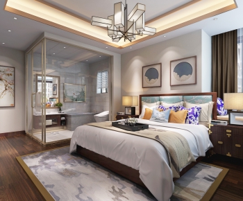 New Chinese Style Bedroom-ID:735313726