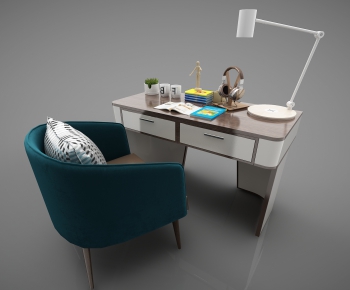Modern Computer Desk And Chair-ID:772664773