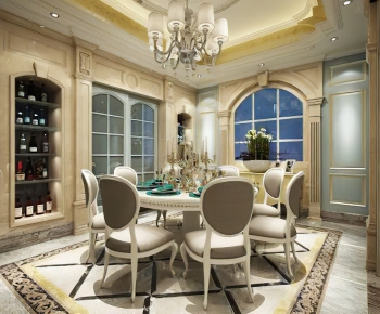 Simple European Style Dining Room-ID:240246887