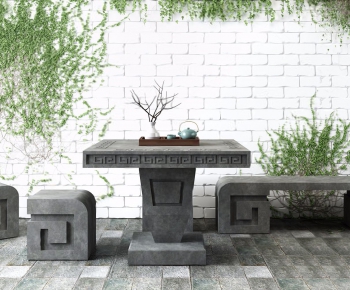 New Chinese Style Leisure Table And Chair-ID:559868244