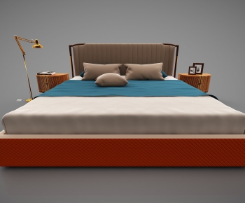 Modern Double Bed-ID:827551464