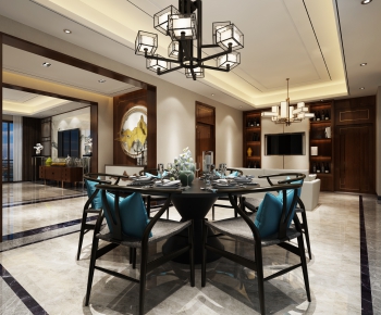 New Chinese Style Dining Room-ID:239923592