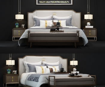 Modern Double Bed-ID:635077399