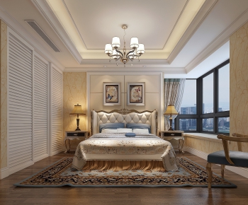 Simple European Style Bedroom-ID:349421842