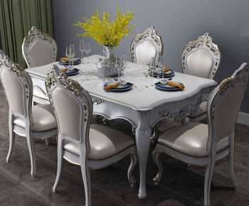 European Style Dining Table And Chairs-ID:206720939