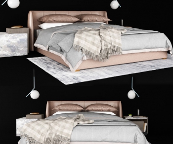 Modern Double Bed-ID:394203919