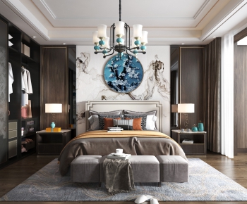 New Chinese Style Bedroom-ID:869123973