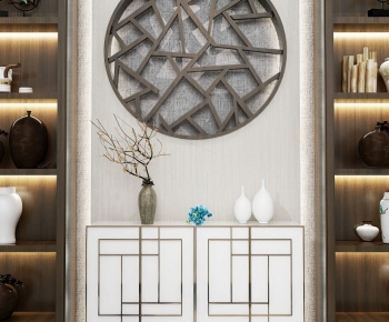 New Chinese Style Side Cabinet/Entrance Cabinet-ID:818859252