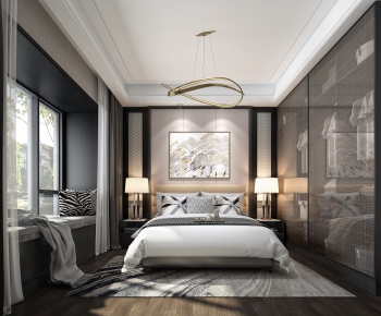 New Chinese Style Bedroom-ID:530241282