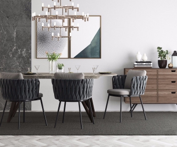 Modern Dining Table And Chairs-ID:766125687