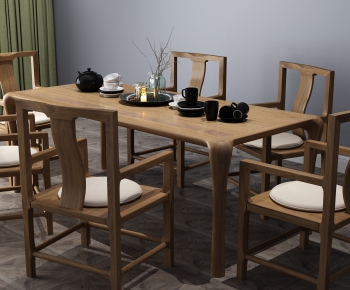 New Chinese Style Dining Table And Chairs-ID:135128866