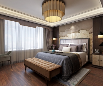 New Chinese Style Bedroom-ID:684177536