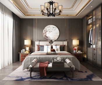 New Chinese Style Bedroom-ID:714416287