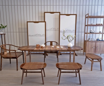 New Chinese Style Dining Table And Chairs-ID:257565143