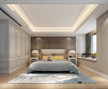 Simple European Style Bedroom-ID:105806781