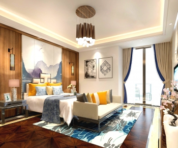 New Chinese Style Bedroom-ID:785222788