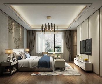 New Chinese Style Bedroom-ID:135677455