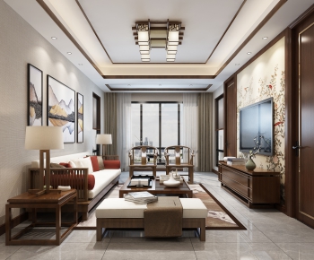 Chinese Style A Living Room-ID:616785855