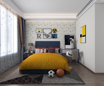 Modern Boy's Room And Son's Room-ID:531812184