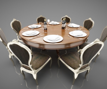 American Style Dining Table And Chairs-ID:537029518