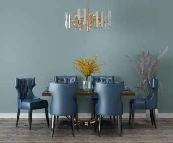 American Style Dining Table And Chairs-ID:527809196
