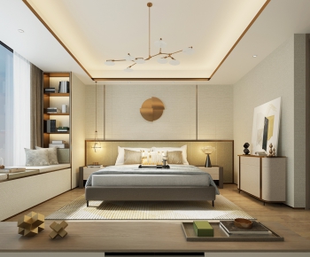 New Chinese Style Bedroom-ID:991904683