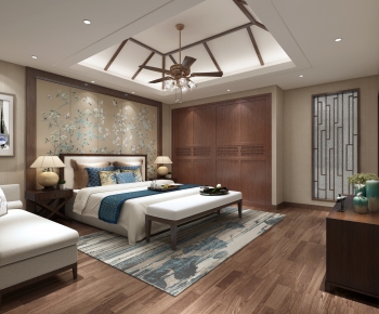 New Chinese Style Bedroom-ID:601331982