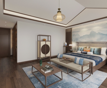 New Chinese Style Bedroom-ID:371248933