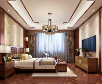 New Chinese Style Bedroom-ID:929505514