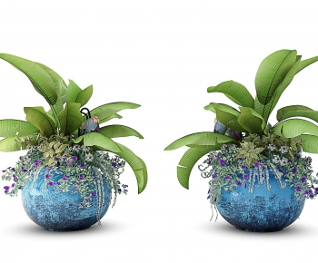 Modern Potted Green Plant-ID:156342157