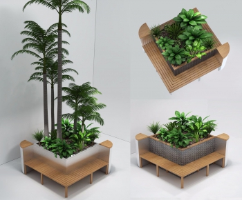 Modern Potted Green Plant-ID:383592554