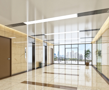Modern Corridor/elevator Hall-ID:558591638