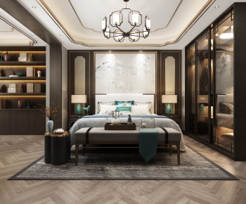 New Chinese Style Bedroom-ID:547396493