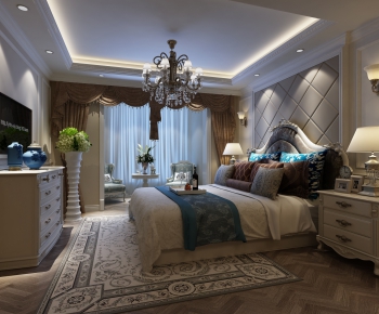 Simple European Style Bedroom-ID:691268258