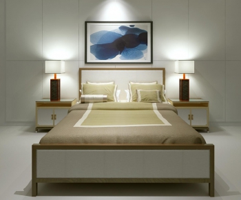 New Chinese Style Double Bed-ID:155938562