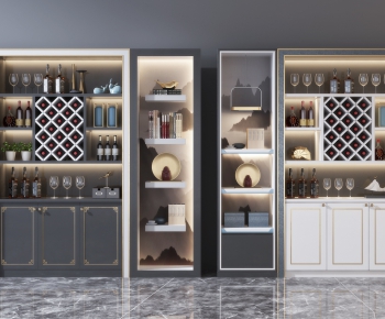 New Chinese Style Wine Cabinet-ID:599835257