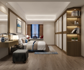 New Chinese Style Bedroom-ID:791924788