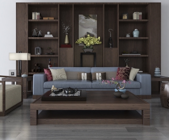 New Chinese Style Sofa Combination-ID:665416172