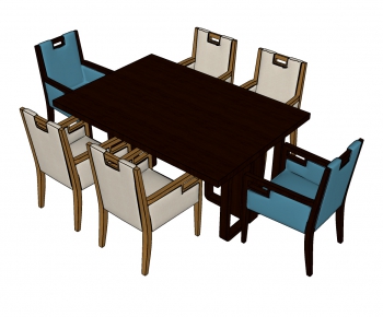 New Chinese Style Dining Table And Chairs-ID:250143683