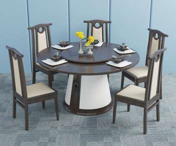 New Chinese Style Dining Table And Chairs-ID:107956849