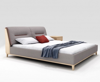 Nordic Style Double Bed-ID:790475972