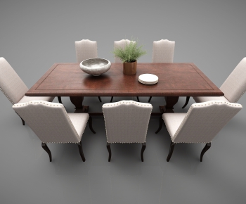 American Style Dining Table And Chairs-ID:272347256