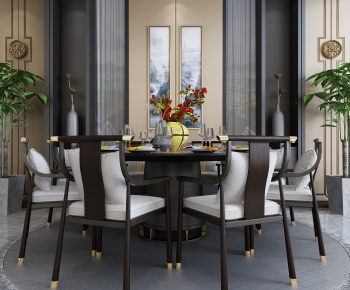 New Chinese Style Dining Table And Chairs-ID:836220334